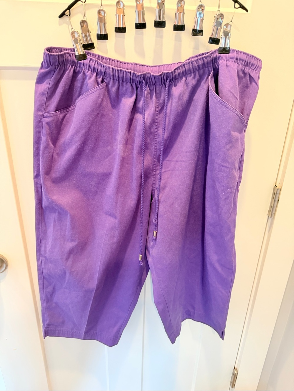 Paradise Bay Plus Women’s 1X Purple Pull On Bermuda Shorts